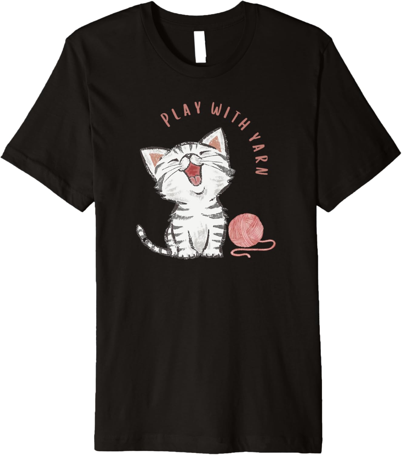Play With Yarn, Cute Kitten, Yarn Lover, Cat Lover, Knitter Premium