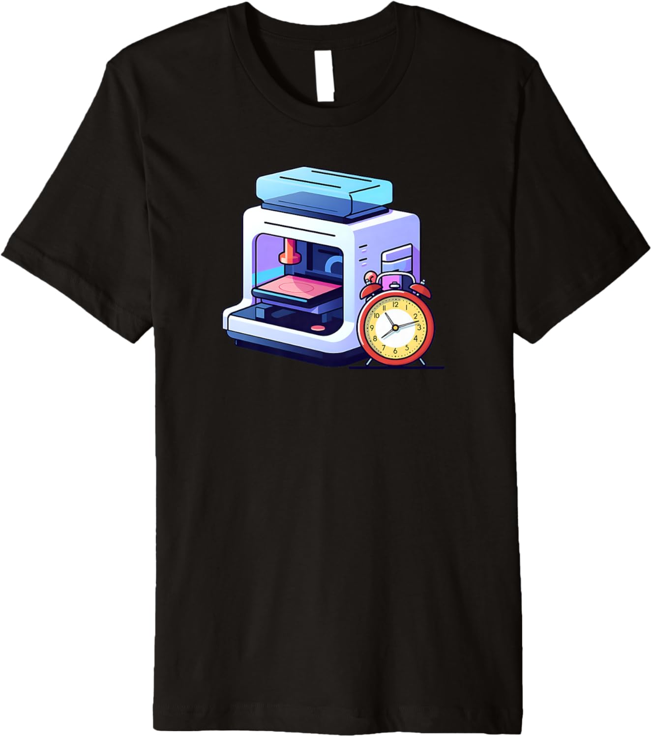 Futuristic 3D Printer With Clock Design 3D Printing Premium