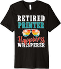 Retired Printer Happiness Whisperer Men Retro Retirement Premium