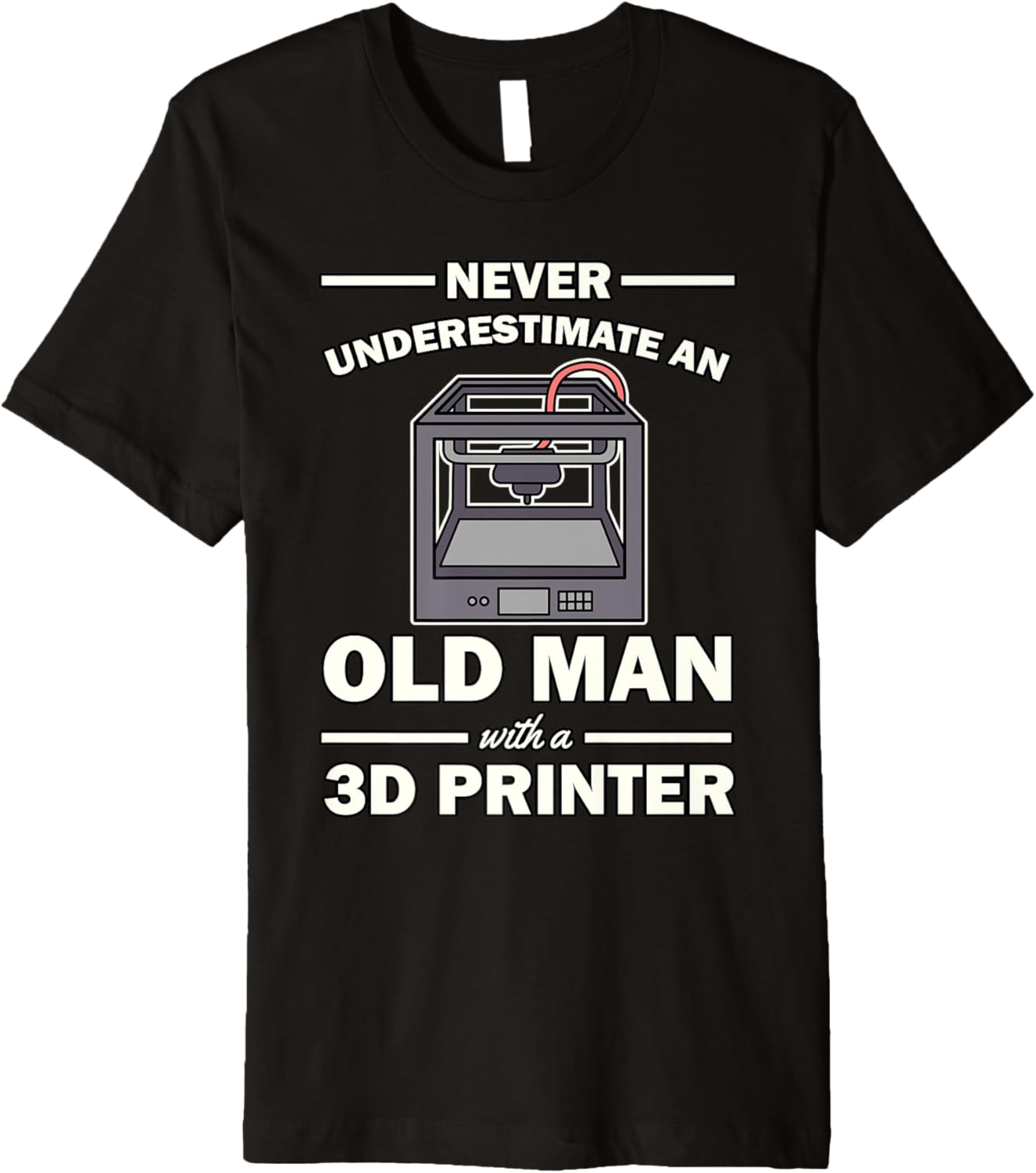 Old Man With A 3D Printer Premium