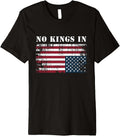 No Kings In America American Flag Upside Down Distress Premium