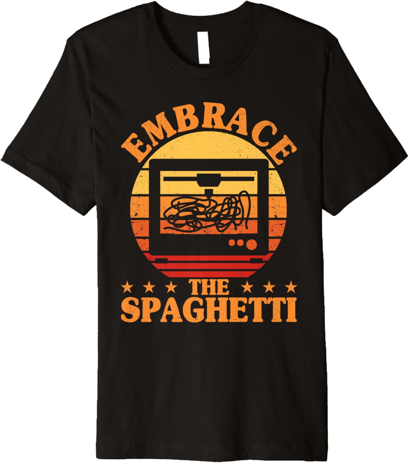 Embrace Spaghetti Retro 3D Printing Funny 3D Printer Premium