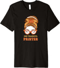 Messy Bun Printer Thanksgiving Woman Premium