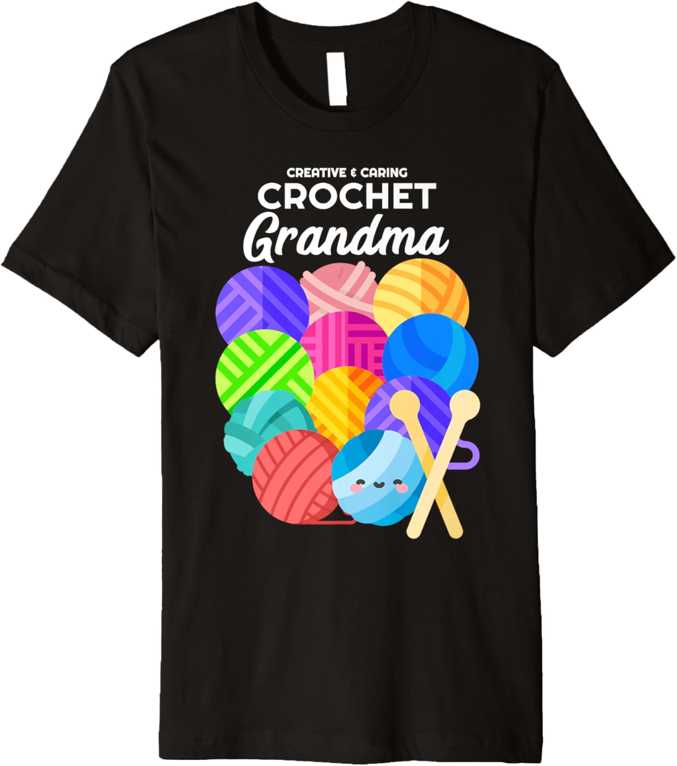 Crochet Grandma Hobby Crocheter Knitter Balls of Yarn Premium