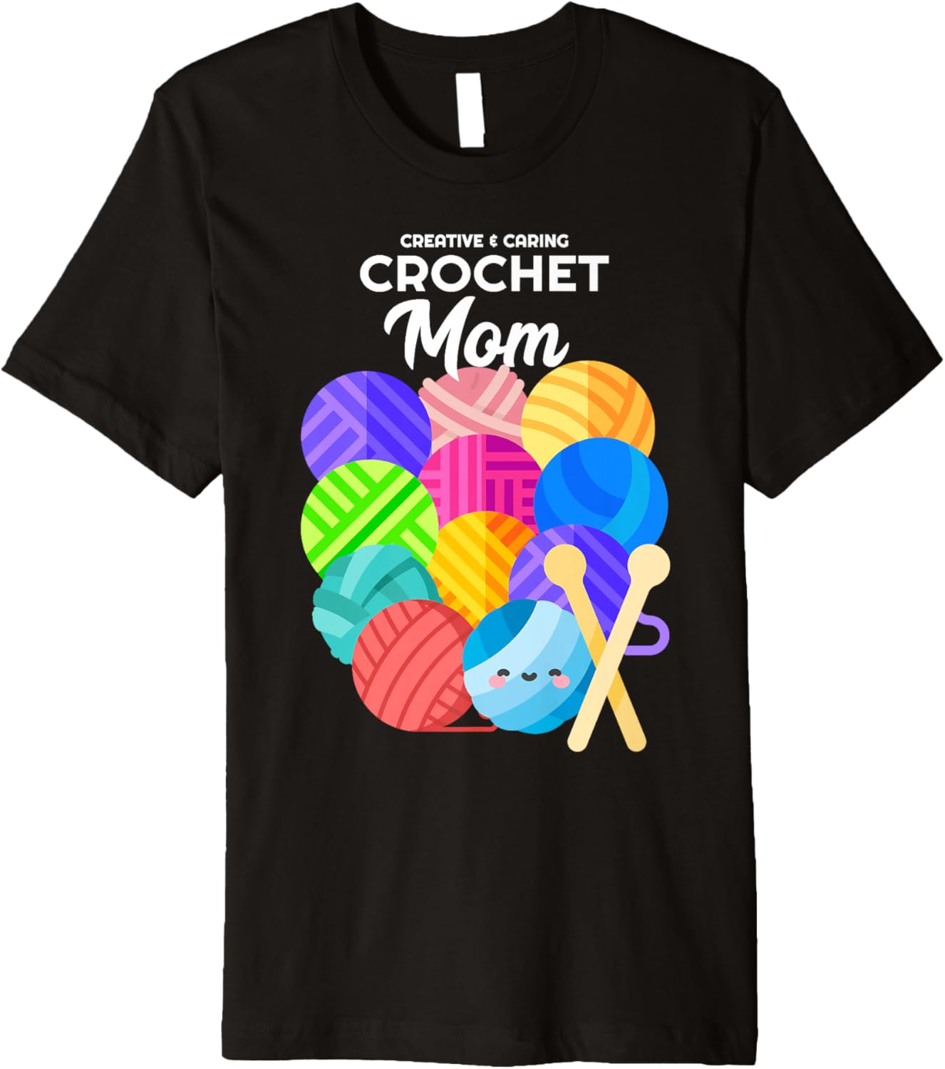 Crochet Mom Hobby Crocheter Knitter Balls of Yarn Premium