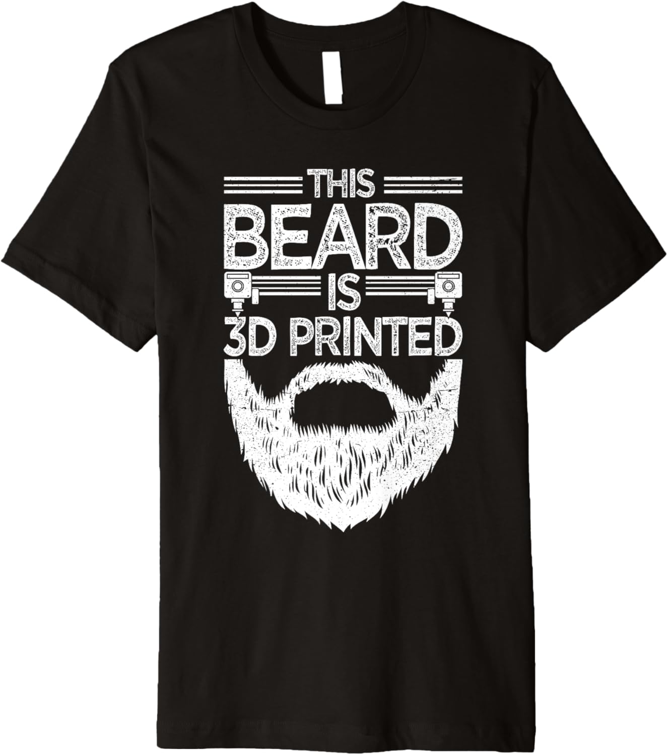 Mens Beard Is 3D Printed Funny Bearded Men 3D Printing Premium