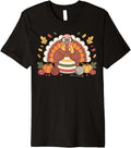 Thanksgiving Turkey Knitting Sweater with Pumpkins and Yarn Premium