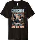 Yarn Crocheter Coffee Crochet Quote Crocheting Premium