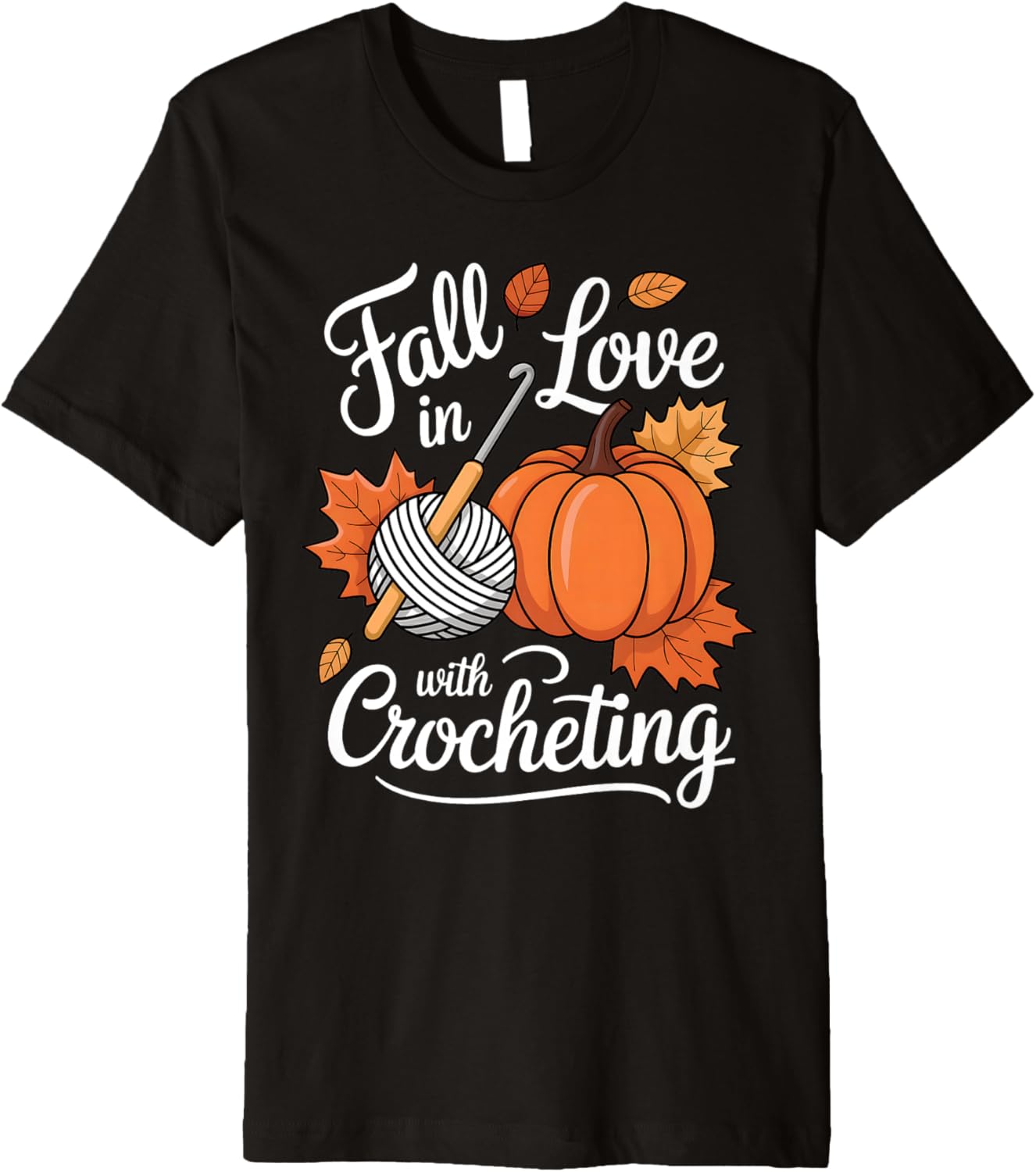 Thanksgiving Fall in Love with Crocheting Autumn Yarn Premium