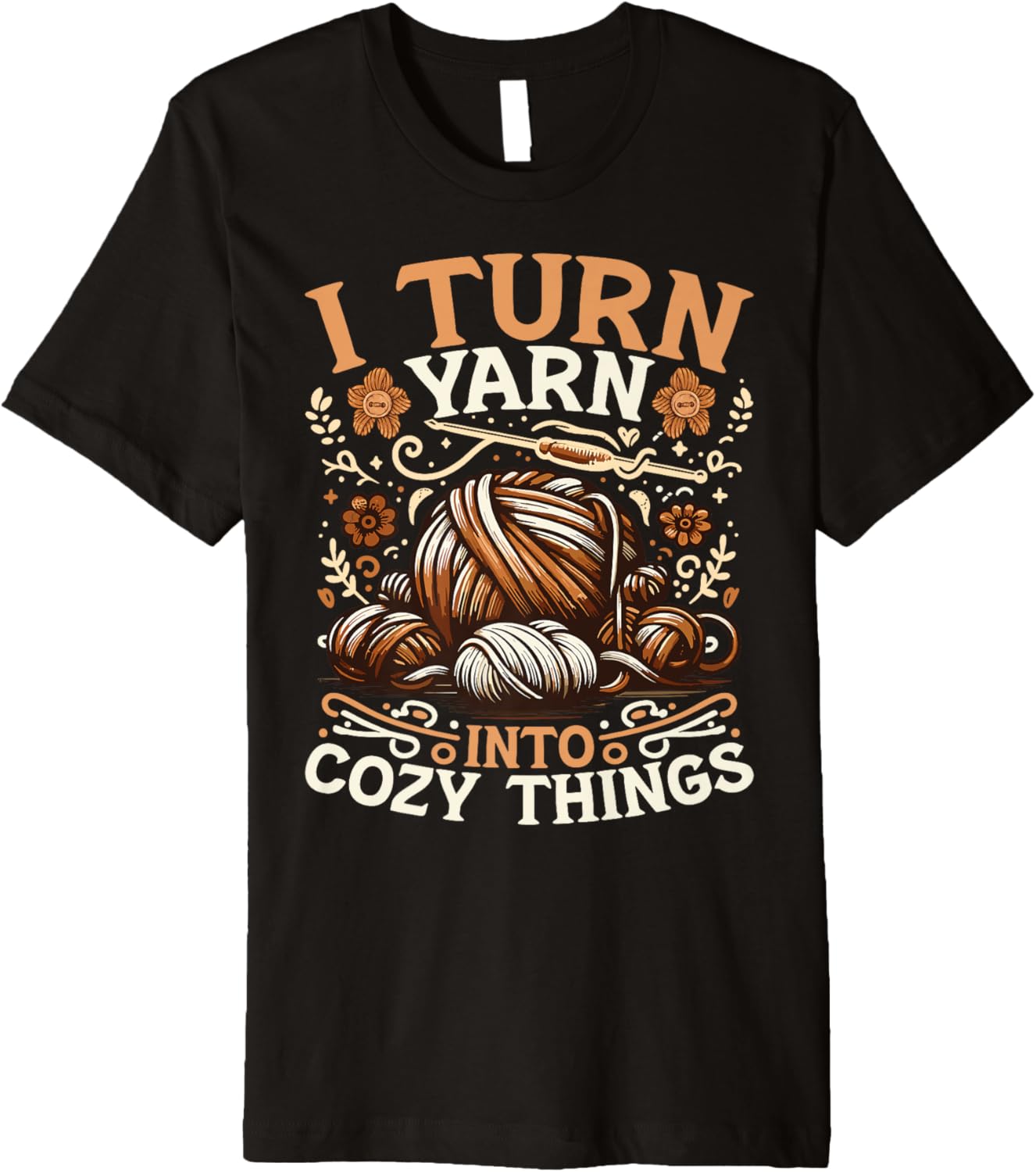 Funny Yarn Crochet Crocheter Knitter Premium
