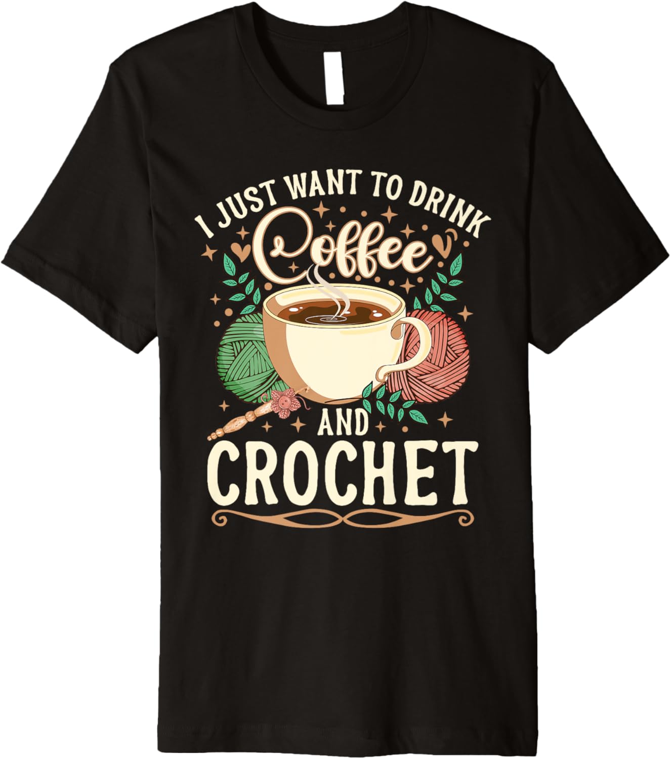 Knitting Yarn Coffee Crochet Knitter Premium