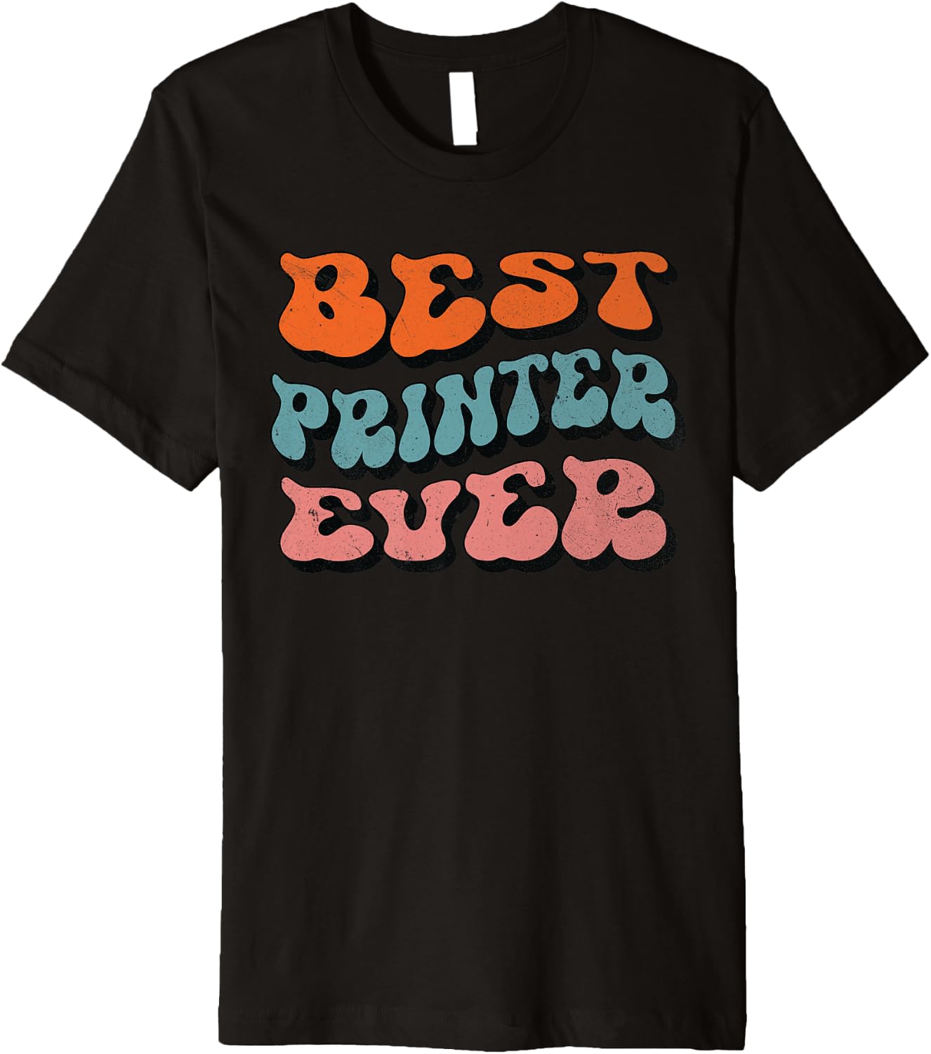 Best Printer Ever Distressed Retro Groovy Printer Squad Premium