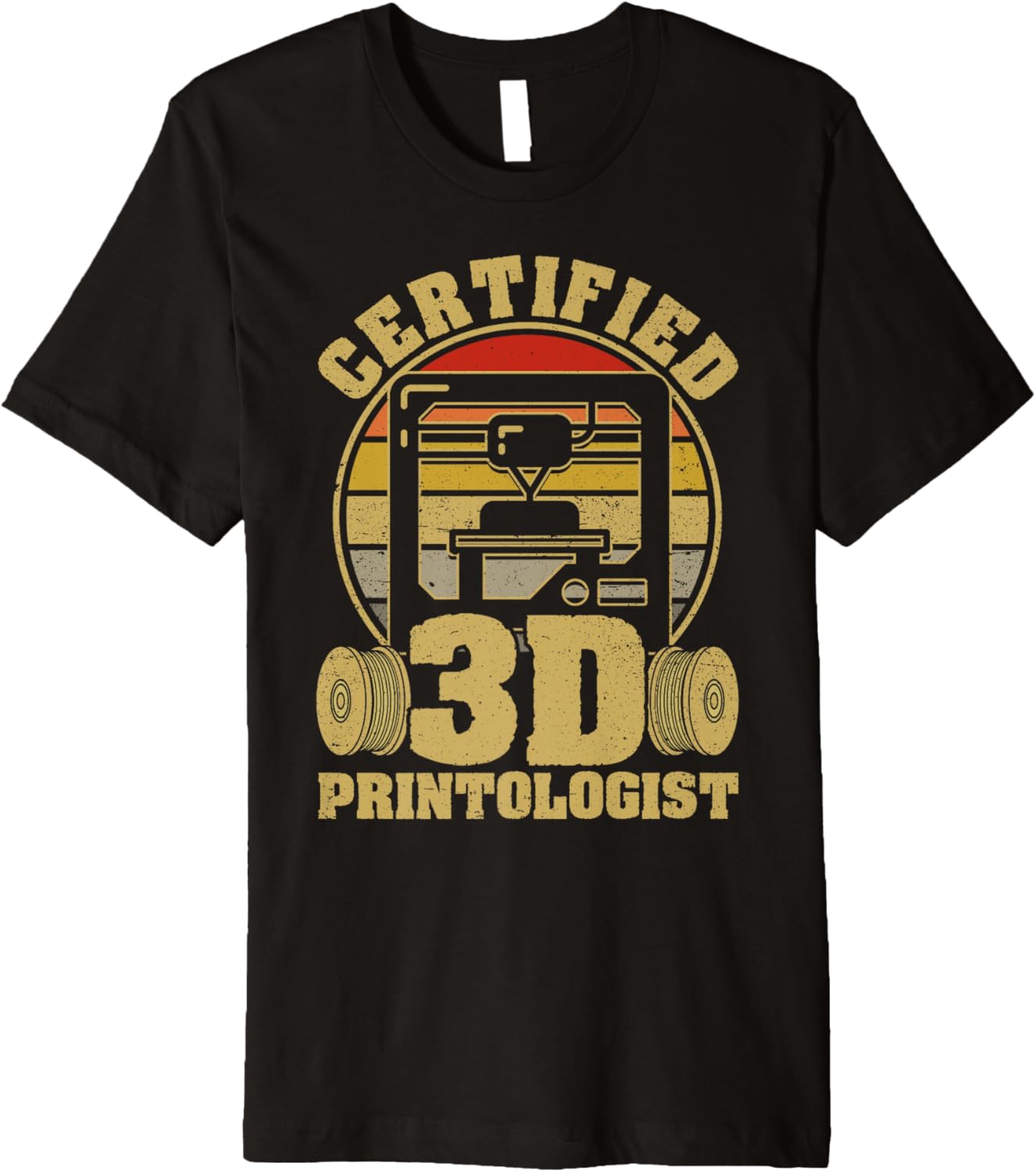 Funny Retro 3D Printer Certified 3D Printologist 3D Printing Premium