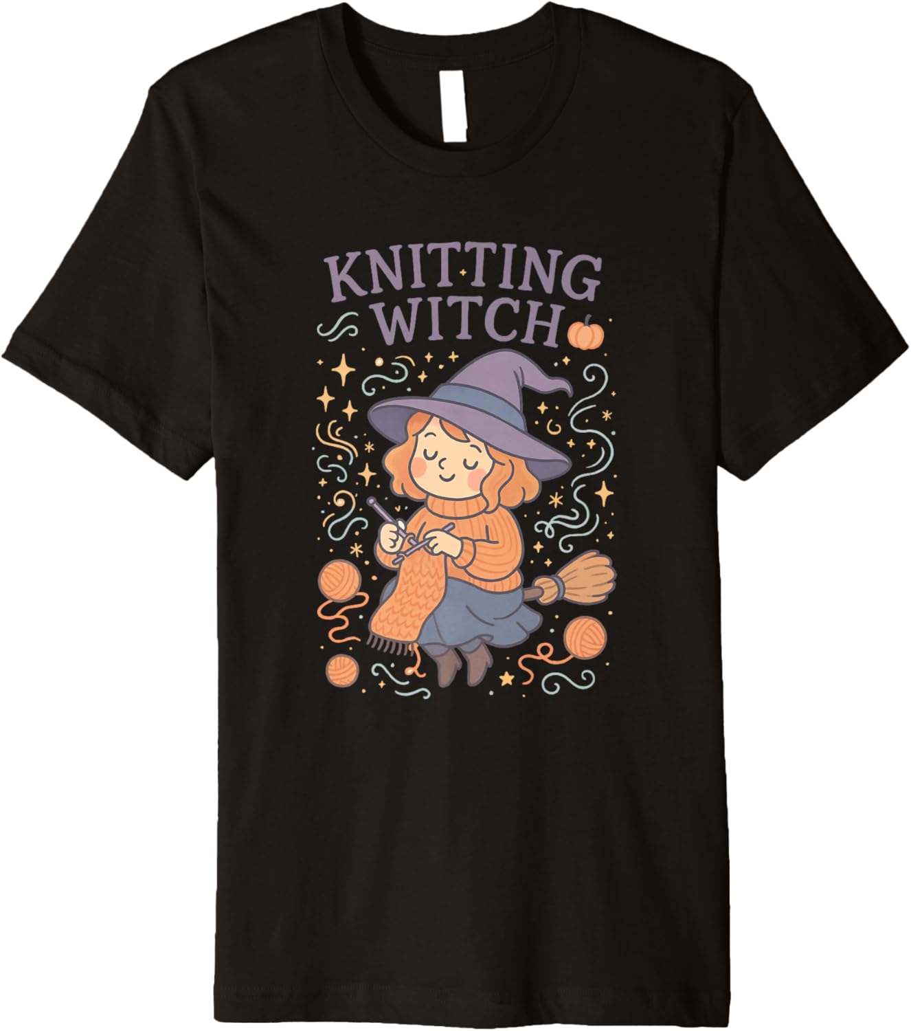 Knitting Witch Halloween Vibes for Cozy Yarn Crafters Premium