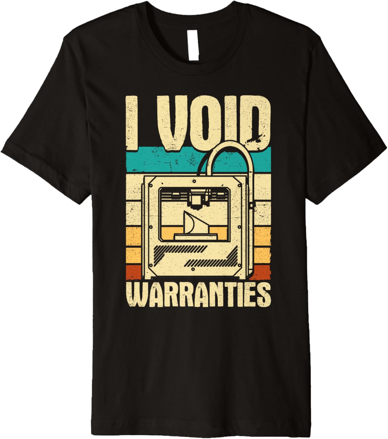 I Void Warranties Retro 3D Printer Printing Funny Premium