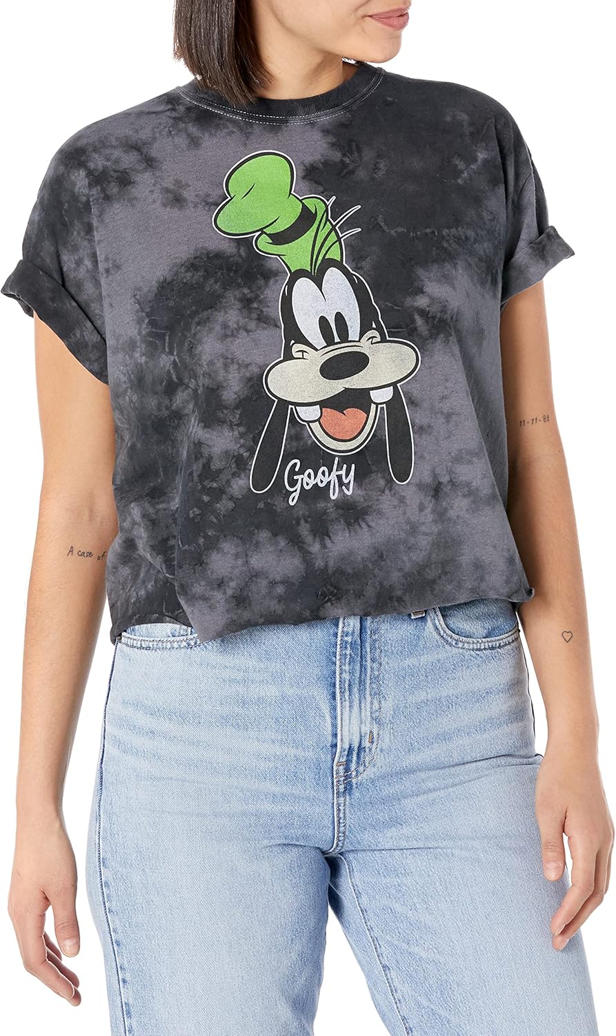 Characters Goofy Big Face Womens Fast Fashion Short Sleeve Tee Shirt