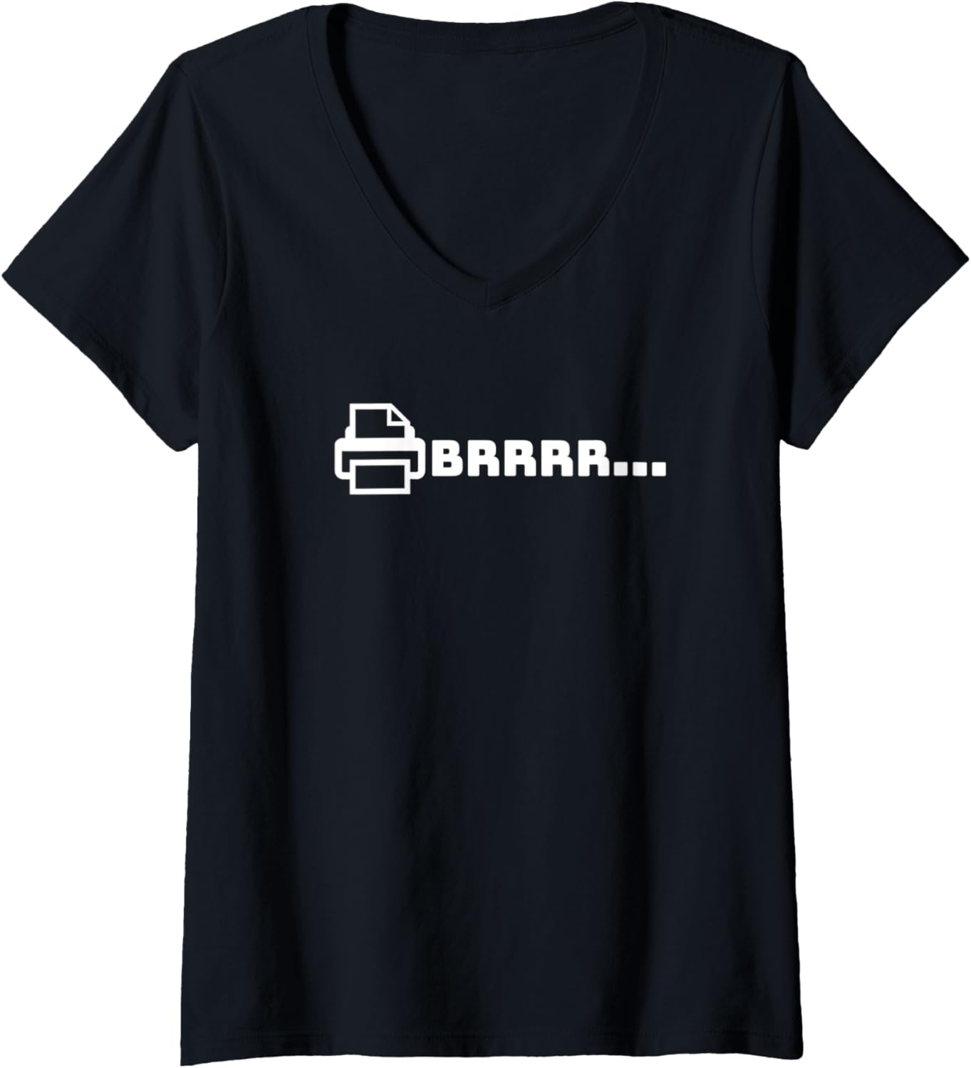 Womens Brrr Printer V Neck