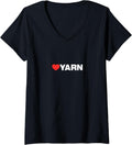 Womens YARN Love - Like Heart Your Best Favorite: Yarn V-Neck