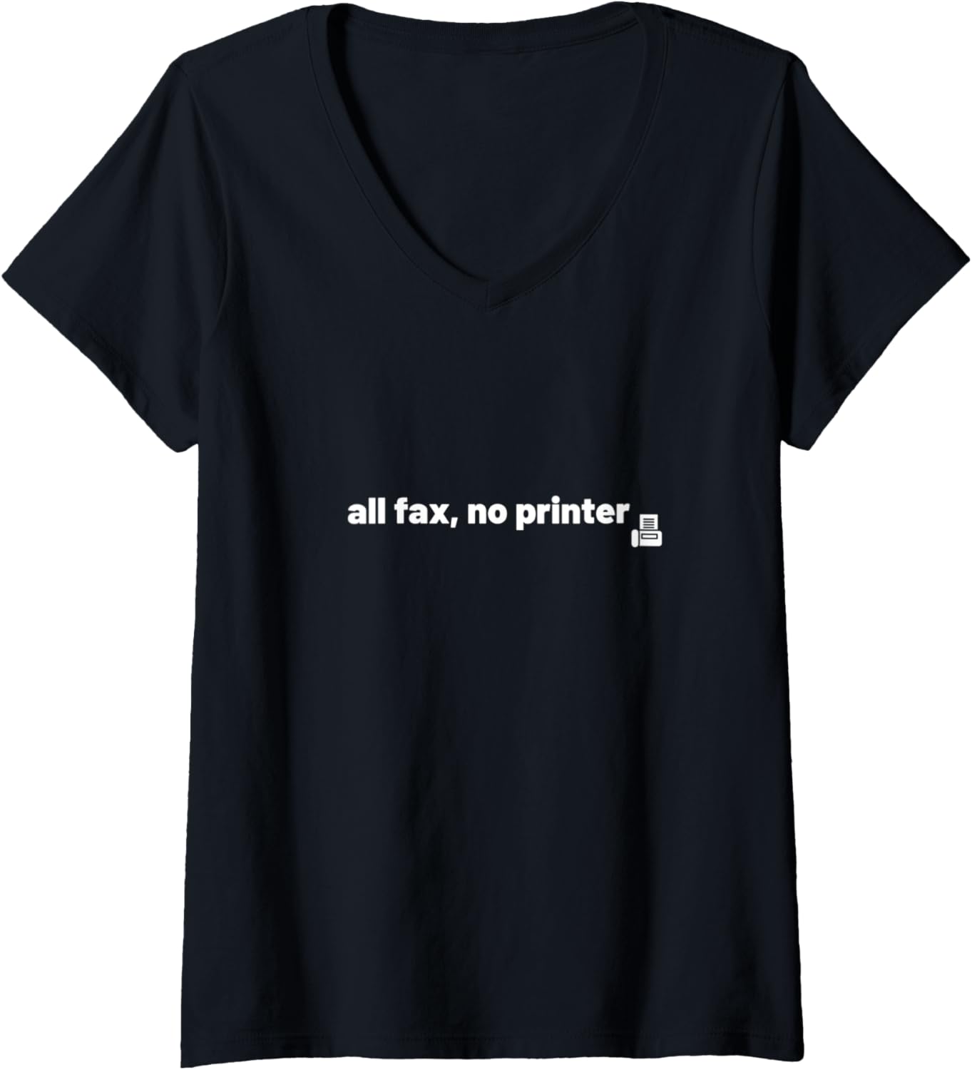 Womens All Fax No Printer Social Media Text Gen Z Graphic Funny