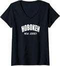 Womens Hoboken Usa New Jersey Sports America V Neck