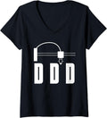 Womens Ddd 3D Printing Printer V Neck