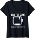 Womens Time Some 3D Printing Action 3D Printing Printer V Neck