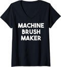 Womens Machine Brush Maker V-Neck