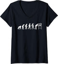 Womens Funny 3D Printer Designs Men Women 3D Printing Evolution V Neck