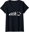 Womens Evolution 3D Printing Printer V Neck