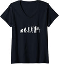 Womens 3D Printer 3D Printing Funny Evolution V Neck