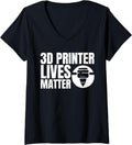 Womens 3D Printer Lives Matter 3D Printing Printer V Neck
