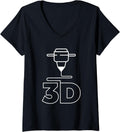 Womens 3D Printing Filament Printer Nozzle V Neck