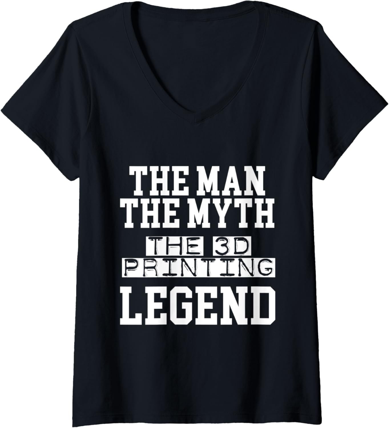 Womens Print 3D Printing Funny 3D Printer Joke Enthusiasts V Neck