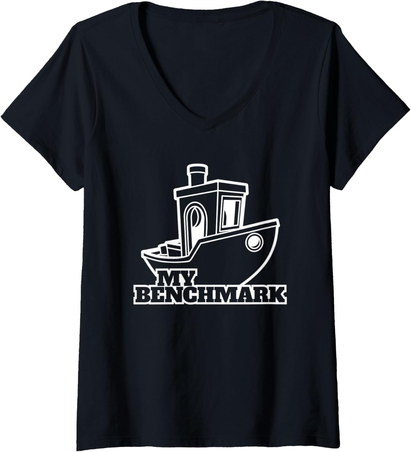 Womens 3D Printing My Benchmark Idea 3D Printer Geeks V Neck