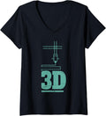 Womens 3D Printing For 3D Printer V Neck