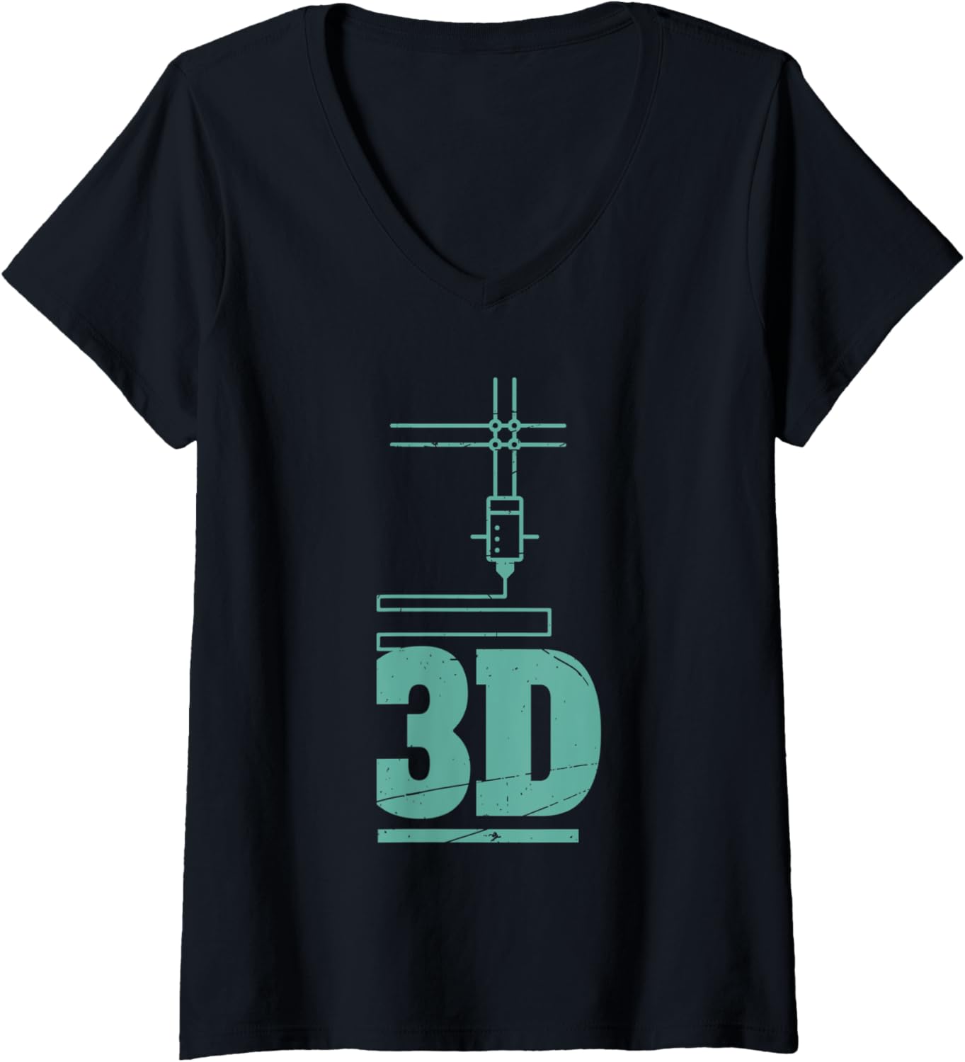 Womens 3D Printing For 3D Printer V Neck