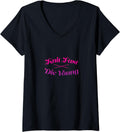 Womens Knit Fast Die Young Funny Knitting Quilting Sewing Yarn Gift V-Neck