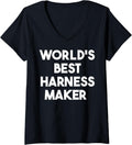 Womens World's Best Harness Maker V-Neck