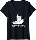 Benchy Model Hashtag 3D Printing Enthusiast V Neck