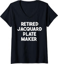Womens Retired Jacquard Plate Maker V-Neck
