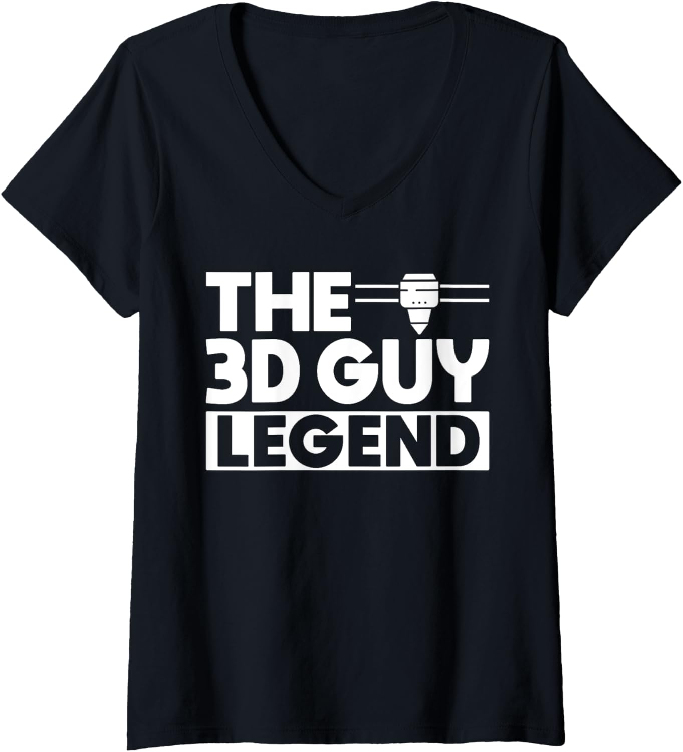Womens 3D Guy Legend 3D Printing Printer V Neck