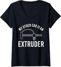 Womens My Other Car Is An Extruder 3D Printer Printing V Neck