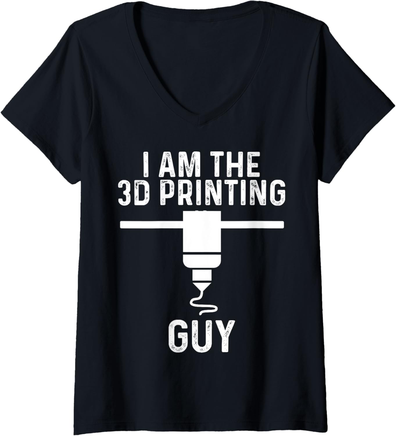 Womens Funny 3D Printing Designs Men Dad 3D Printer Enthusiasts V Neck