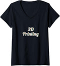 Womens Cool 3D Printing Machine 3D Printer V Neck