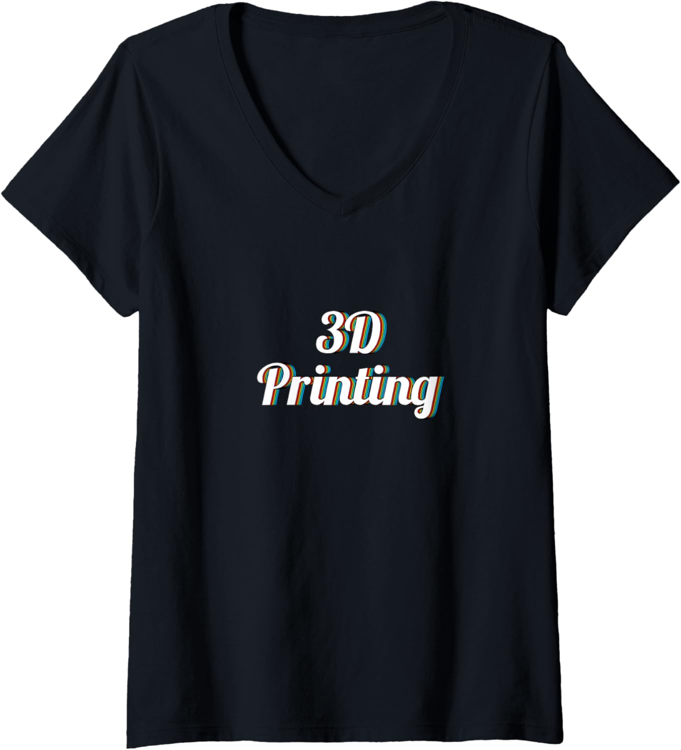 Womens Cool 3D Printing Machine 3D Printer V Neck