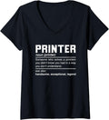 Womens Printer Definition Design Scribe Copyist Compositor Noun V Neck