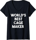 Womens World's Best Cage Maker V-Neck