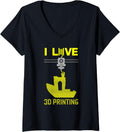 I Love 3D Printing Benchy Extruder Yellow 3D Printing Fan V Neck