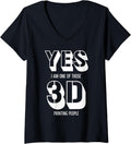 Womens Yes I Am One Of Those Printing People Funny Men 3D