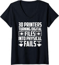 Womens 3D Im Printers Turning Digital Files Into Physical Fails V Neck